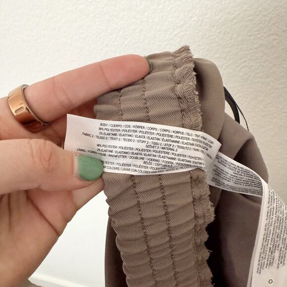 [Primark] Brown White High Rise Side Stripe Wide Leg Pants Elastic Waist Size XL - Picture 11 of 11